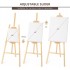 Denzoer Wooden Painting Easel, Art Easel Stand Hold up to 48'', Painting Canvas for Wedding Sign and Poster, Drawing for Adults, Begginners and Students 