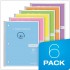 Denozer Oxford Spiral Notebook 6 Pack, 1 Subject, College Ruled Paper, 8 x 10-1/2 Inch, Pastel Pink, Orange, Yellow, Green, Blue and Purple, 70 Sheets