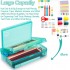 Denzoer Large Capacity Pencil Boxes, School College Office Pen Pouch Pencil Boxes Clear Pencil Box Marker Organizer